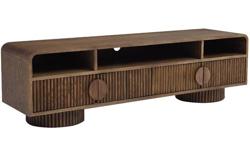 Goossens Basic Tv Meubel Melani, 4 deuren 3 open vakken 160 cm breed