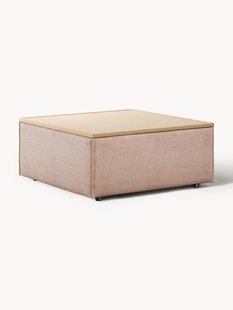 Voetenbank Lennon van linnenmix met opbergruimte