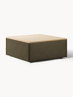 Voetenbank Lennon van boucl&eacute; met opbergruimte