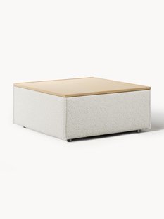 Voetenbank Lennon van boucl&eacute; met opbergruimte