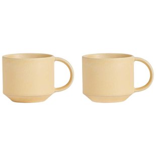 OYOY Yuka Koffiekop Met Oor Set Van 2 Butter