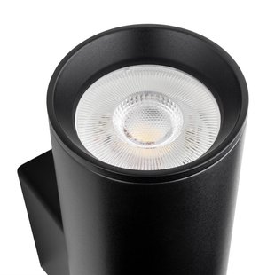 Argon Wandlamp Cerro, antraciet, staal, Ø 6 cm, omhoog/omlaag