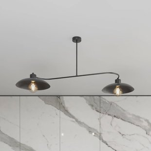 EMIBIG LIGHTING Plafondlamp Foster, 2-lamps, 100 cm, zwart, metaal