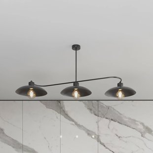 EMIBIG LIGHTING Foster plafondlamp, 3-lamps, 113 cm, zwart, metaal