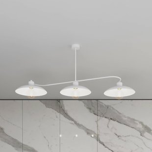 EMIBIG LIGHTING Plafondlamp Foster, 3-lamps, 113 cm, wit, metaal, E27