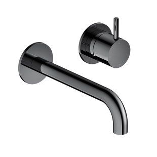 Hotbath Cobber Wastafelkraan inbouw - 18 cm uitloop - zwart chroom CB105EXT18BK HBCB105