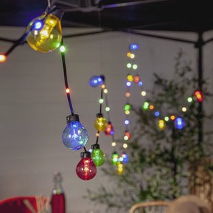 STAR TRADING LED lichtketting Bolla, kleurrijk, kunststof Lengte 5,3 m 3-lamps.