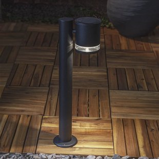 STAR TRADING LED sokkellamp Wenen, zwart, metaal, hoogte 50 cm