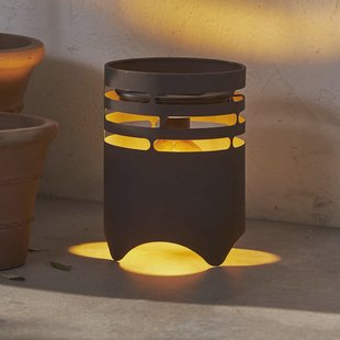 STAR TRADING LED lamp op zonne-energie Marron, hoogte 25 cm, bruin, metaal, USB-C