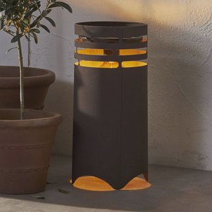 STAR TRADING LED lamp op zonne-energie Marron, hoogte 40 cm, bruin, metaal, USB-C