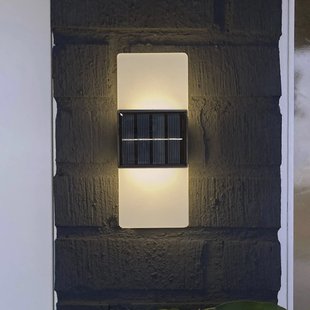 STAR TRADING LED buiten wandlamp Wally, 20x8 cm wit mat CCT