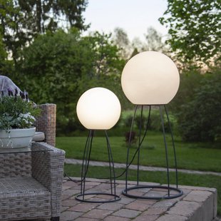 STAR TRADING Patio lamp Mallorca 70 cm zwart/wit kunststof/metaal