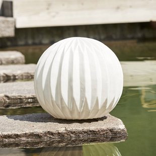 STAR TRADING LED terraslamp Sandy, Ø 30 cm wit kunststof batterij