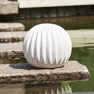 STAR TRADING LED terraslamp Sandy, Ø 25,5 cm wit kunststof batterij