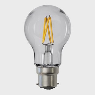 STAR TRADING LED filament lamp, A55, B22, 2,4 W, helder, 2.700 K