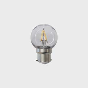 STAR TRADING LED filament lamp, G45, B22, 1 W, helder, 2.200 K