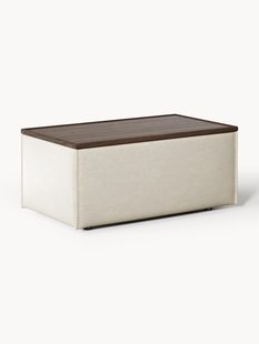 Voetenbank Lennon van linnenmix met opbergruimte Voetenbank Lennon van linnenmix met opbergruimte