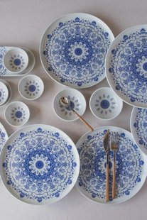 14-delige ontbijtset Manny porselein | Hermia