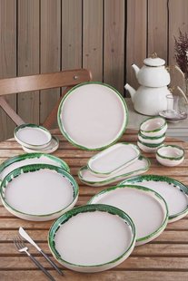 14-delige ontbijtset Edge keramiek | Hermia
