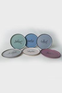 6-delige taart serveerset Luce keramiek | Hermia