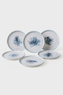 Set van 6 borden Devante keramiek | Hermia