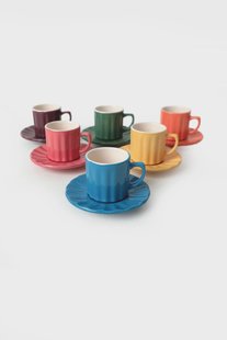 12-delige koffieset Vibrant keramiek | Hermia