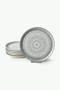 Set van 6 dessertborden Nordic keramiek | Hermia