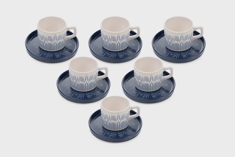 12-delige koffieset Beat keramiek | Hermia