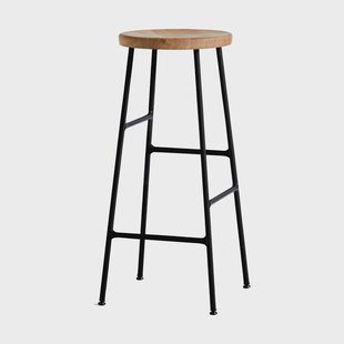 HAY Cornet barkruk 75 cm Oiled oak-soft black