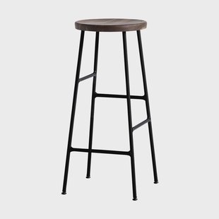 HAY Cornet barkruk 75 cm Smoked oiled oak-soft black