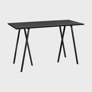 HAY Loop Stand incl. support bartafel 77,5x160 cm Black-black linoleum-black ash