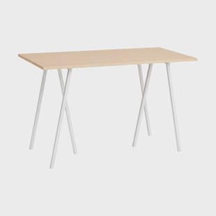 HAY Loop Stand incl. support bartafel 77,5x160 cm White-clear lacq. oak