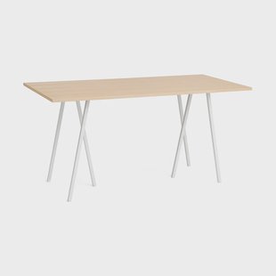 HAY Loop Stand incl. support bartafel 92,5x200 cm White-clear lacq. oak