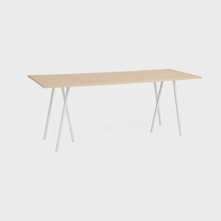 HAY Loop Stand incl. support bartafel 92,5x250 cm White-clear lacq. oak