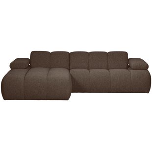 WOOOD Mojo Bank Chaise Longue Links Boucl&eacute; Bruin