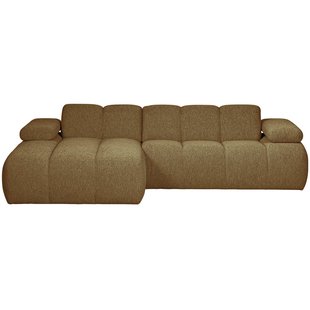 WOOOD Mojo Bank Chaise Longue Links Boucl&eacute; Geel/bruin