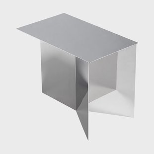 HAY Slit Oblong bijzettafel 27,5x49 cm Mirror polished steel
