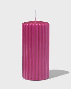 HEMA Stompkaars 6x12cm rib fluoroze (fluor roze)