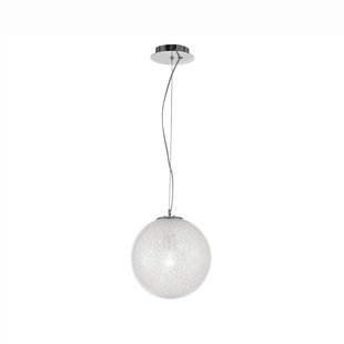 Nova Luce Frozen - hanglamp - Ø 20 x 120 cm - transparant en chroom