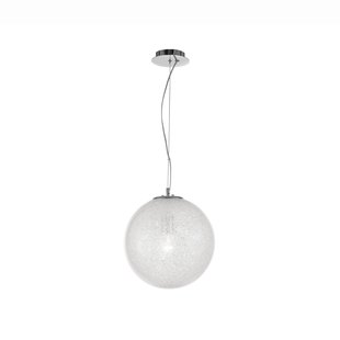 Nova Luce Frozen - hanglamp - Ø 25 x 120 cm - transparant en chroom