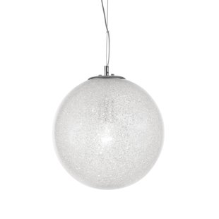 Nova Luce Frozen - hanglamp - Ø 40 x 120 cm - transparant en chroom