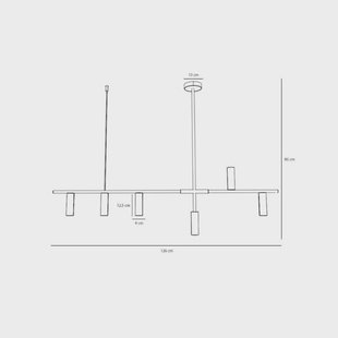 ALDEX Hanglamp Trevo 6 All Black, metaal, zwart, GU10
