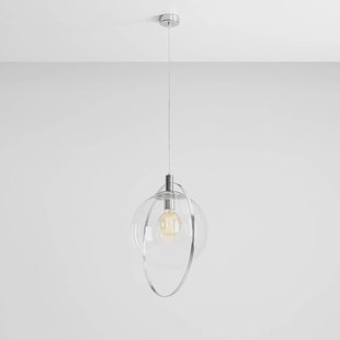 ALDEX Hanglamp Aura, chroom, metaal, glas, helder, E27