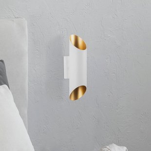 Opviq Wandlamp Cut 11815, wit, metaal, hoogte 30 cm, up/down