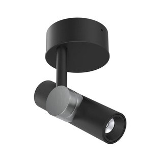 Linea Light LED plafondspot Goose, zwart, aluminium, 2.700 K