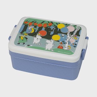 Rätt Start Mumin Festligheter lunchbox 8x18,5 cm Blauw-wit