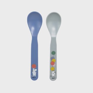 Rätt Start Mumin Festligheter lepel 2-pack Grijs-blauw