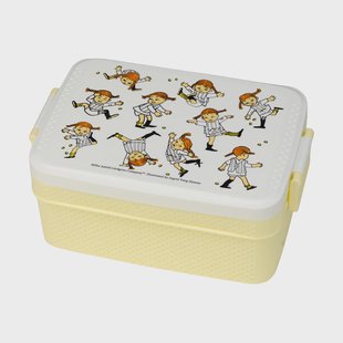 Rätt Start Pippi Cirkus lunchbox 8x18,5 cm Geel-wit