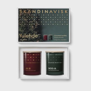 Skandinavisk Yuletide geurkaars giftset 2-delig 65 g