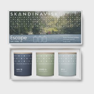 Skandinavisk ESCAPE mini geurkaars giftset 3-delig 65 g